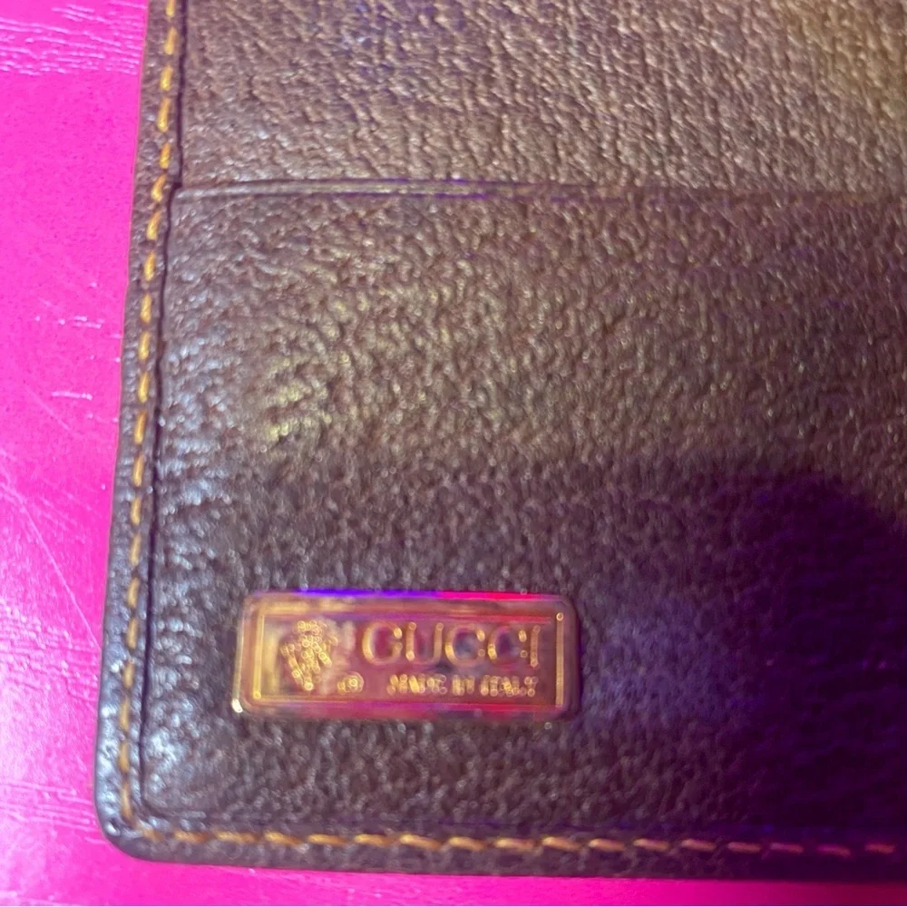 GUCCI “GG” Monogram Wallet, Vintage. GUC